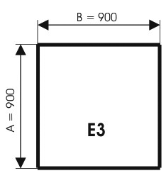 Szyba pod kominek, szkło - wzór E3