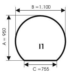 Szyba pod kominek, szkło - wzór I1