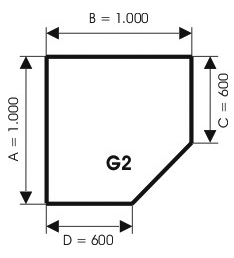 Szyba pod kominek, szkło - wzór G2