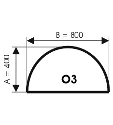 Szyba pod kominek, szkło - wzór O3