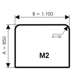 Szyba pod kominek, szkło - wzór M2