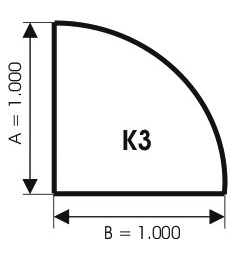 Szyba pod kominek, szkło - wzór K3