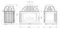 Wkład kominkowy INVICTA 6263-73-DP szyba lewa schemat