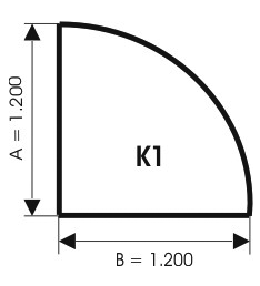 Szyba pod kominek, szkło - wzór K1